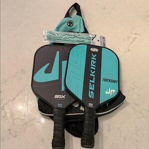 Selkirk Trickshot Pickleball Paddle Set - Black and Teal